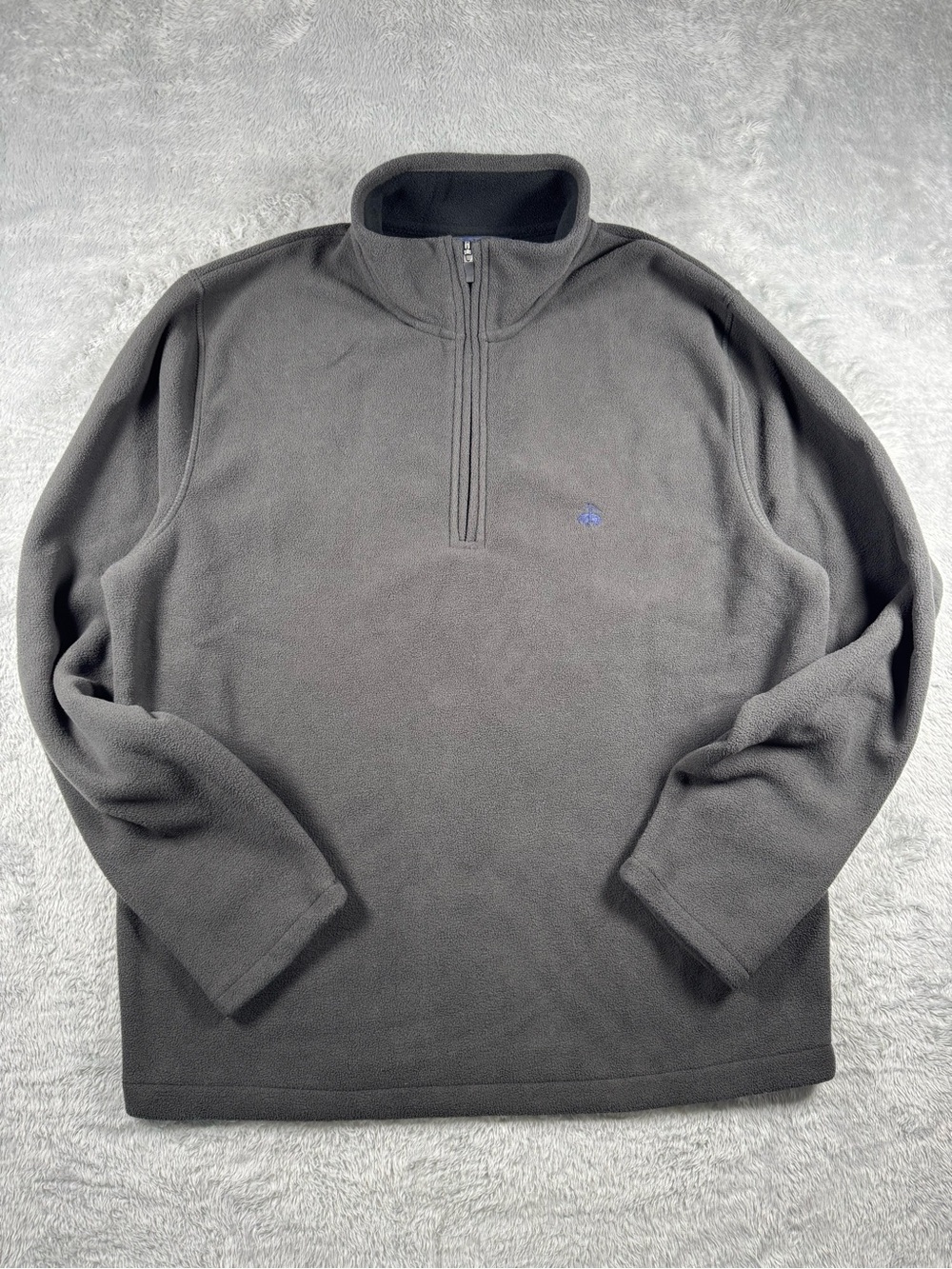 Brooks Brothers‎ 346 Gray Fleece Quarter Zip Pullover Large